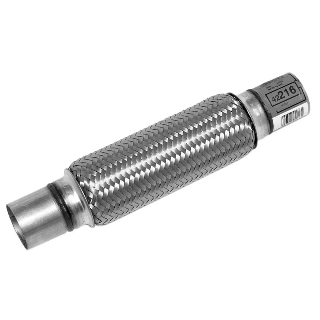42216 – WALKER EXHST Exhaust Flex Connector, 2 Inch Inside Diameter Slip Fit 14 Inch Length Aluminized Steel